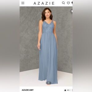 Azazie Amy Bridemaids Dress - Dusty Blue